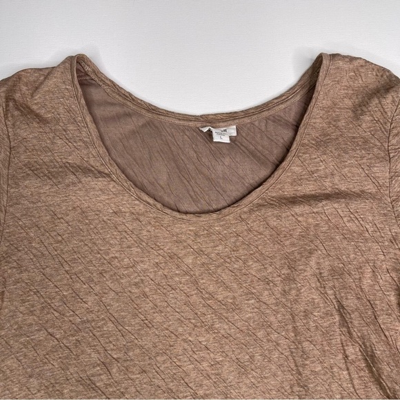 JJill Top Tunic Long Sleeve Tan Neutral Minimalist Lagenlook Office Career Brown - Picture 4 of 14